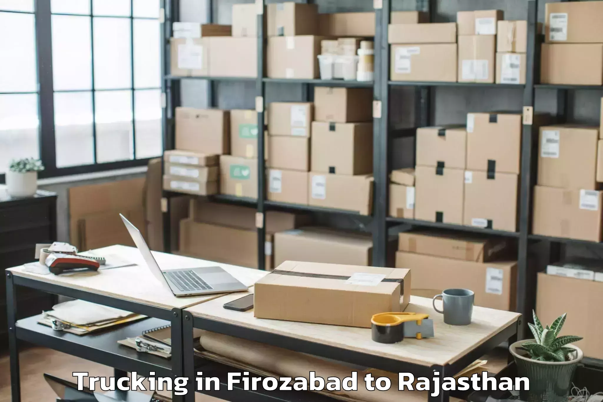 Book Firozabad to Rajsamand Trucking